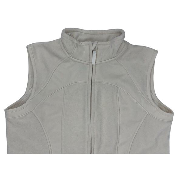 CABELA'S Women's Fleece Vest Cream Large Full Zip Pockets Outdoors Winter EUC - Picture 4 of 13